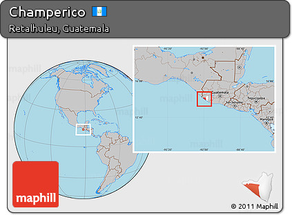 Gray Location Map of Champerico, highlighted parent region