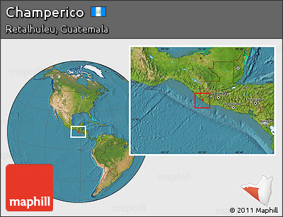 Satellite Location Map of Champerico