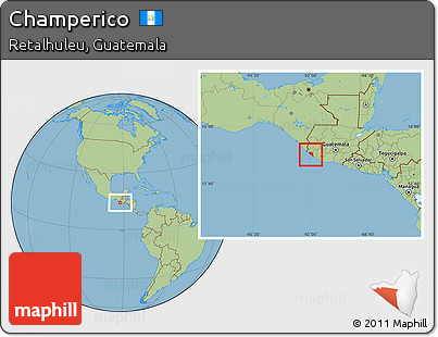 Savanna Style Location Map of Champerico