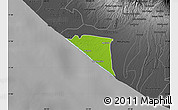 Physical Map of Champerico, darken, desaturated