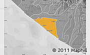 Political Map of Champerico, desaturated
