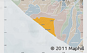 Political Map of Champerico, lighten, semi-desaturated