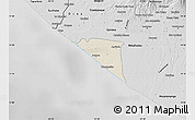 Shaded Relief Map of Champerico, desaturated