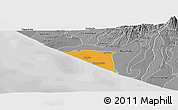 Political Panoramic Map of Champerico, desaturated
