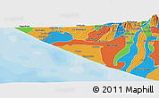 Political Panoramic Map of Champerico