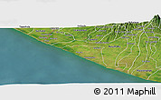 Satellite Panoramic Map of Champerico