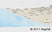 Shaded Relief Panoramic Map of Champerico