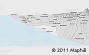 Silver Style Panoramic Map of Champerico
