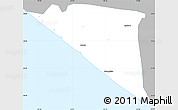 Gray Simple Map of Champerico, single color outside