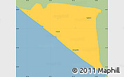 Savanna Style Simple Map of Champerico, single color outside