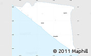 Silver Style Simple Map of Champerico, single color outside