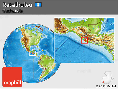 Physical Location Map of Retalhuleu