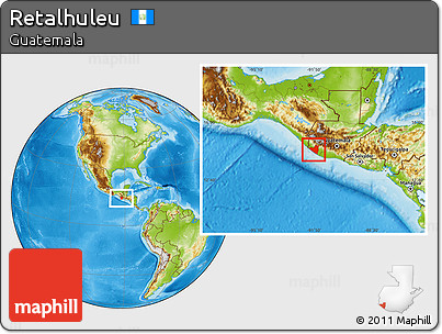 Physical Location Map of Retalhuleu