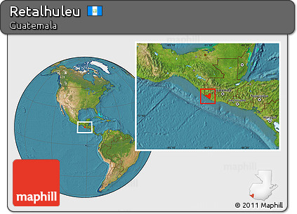 Satellite Location Map of Retalhuleu