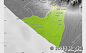 Physical Map of Retalhuleu, desaturated