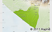 Physical Map of Retalhuleu, lighten