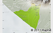 Physical Map of Retalhuleu, lighten, semi-desaturated
