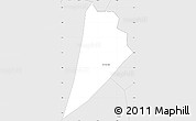 Silver Style Simple Map of Nuevo San Carlos