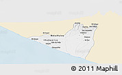 Classic Style Panoramic Map of Retalhuleu, single color outside
