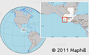 Gray Location Map of Sta Cruz Mulua, highlighted country