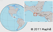 Gray Location Map of Sta Cruz Mulua, highlighted parent region, within the entire country