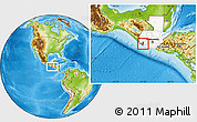 Physical Location Map of Sta Cruz Mulua, highlighted country, highlighted parent region