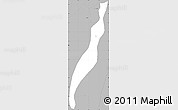 Gray Simple Map of Sta Cruz Mulua