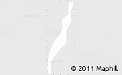 Silver Style Simple Map of Sta Cruz Mulua, single color outside