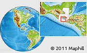 Physical Location Map of Sn Ant Aguas Cal, highlighted country