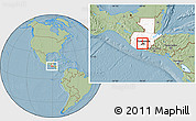 Savanna Style Location Map of Sn Bartolome Mil, highlighted country, highlighted parent region, hill shading