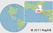 Savanna Style Location Map of Sn Bartolome Mil, highlighted country, highlighted parent region