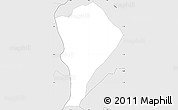 Silver Style Simple Map of Ayutla