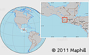 Gray Location Map of Nuevo Progreso