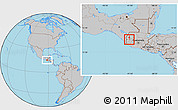 Gray Location Map of San Lorenzo