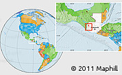 Political Location Map of San Lorenzo, highlighted country