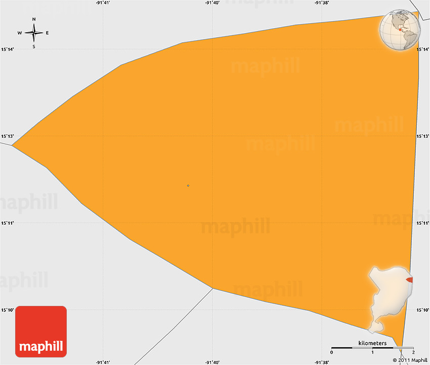 Political Simple Map of Sipacapa, single color outside, borders and labels