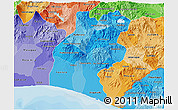 Political Shades 3D Map of Santa Rosa