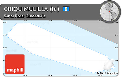 Gray Simple Map of CHIQUIMULILLA (Is.), single color outside