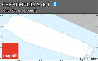 Gray Simple Map of CHIQUIMULILLA (Is.), single color outside