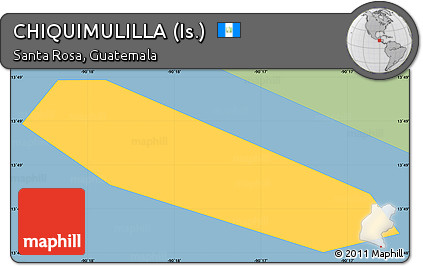 Savanna Style Simple Map of CHIQUIMULILLA (Is.), single color outside