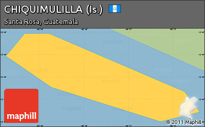 Savanna Style Simple Map of CHIQUIMULILLA (Is.), single color outside