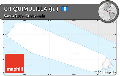 Silver Style Simple Map of CHIQUIMULILLA (Is.), single color outside