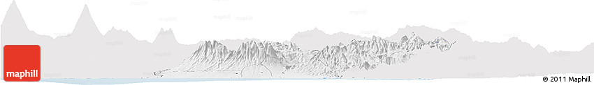 Silver Style Horizon Map of Santa Rosa, single color outside