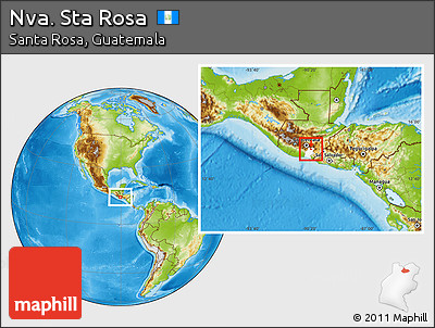 Physical Location Map of Nva. Sta Rosa, highlighted parent region