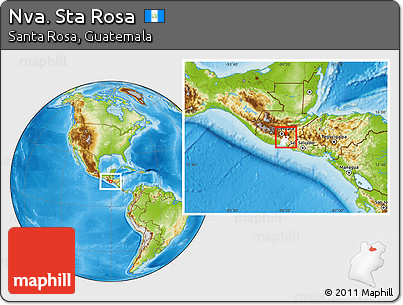 Physical Location Map of Nva. Sta Rosa, highlighted parent region