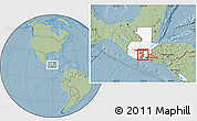 Savanna Style Location Map of Nva. Sta Rosa, highlighted country, highlighted parent region, within the entire country, hill shading