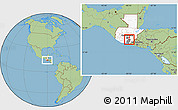 Savanna Style Location Map of Nva. Sta Rosa, highlighted country, highlighted parent region