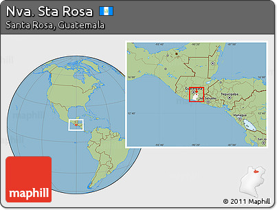 Savanna Style Location Map of Nva. Sta Rosa, highlighted parent region