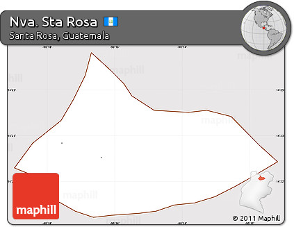 Classic Style Simple Map of Nva. Sta Rosa, cropped outside