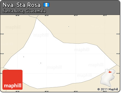 Classic Style Simple Map of Nva. Sta Rosa